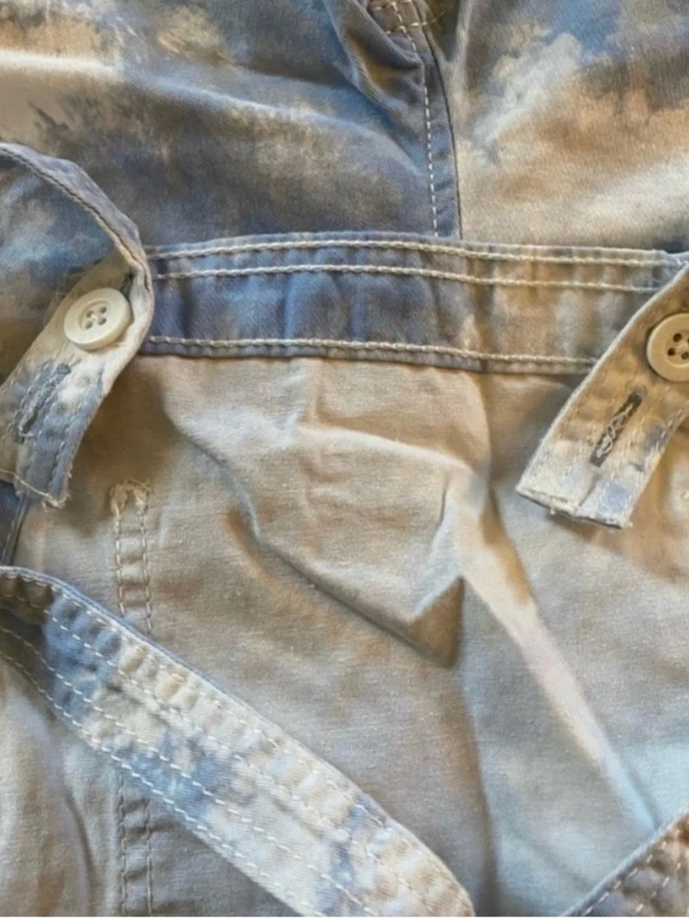 Levi’s Overall Shorts, Denim, Cloud Blue & White, Girls Classic 12 Casual Jean